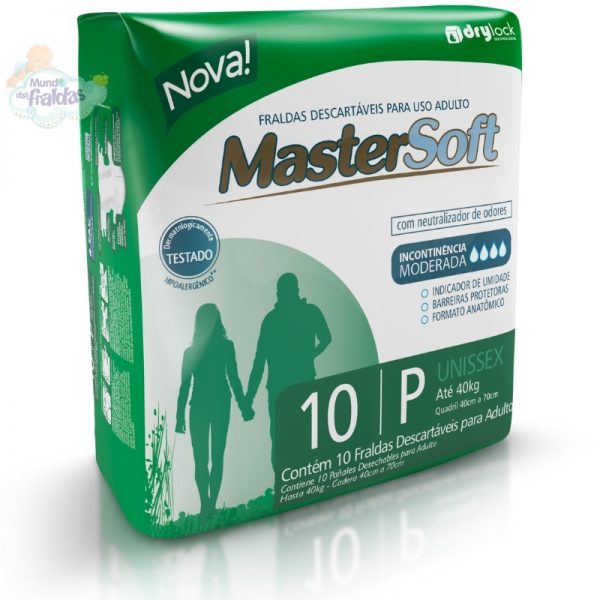 Fralda Geriátrica MasterSoft Regular Tam P 10 Unidades O Mundo das