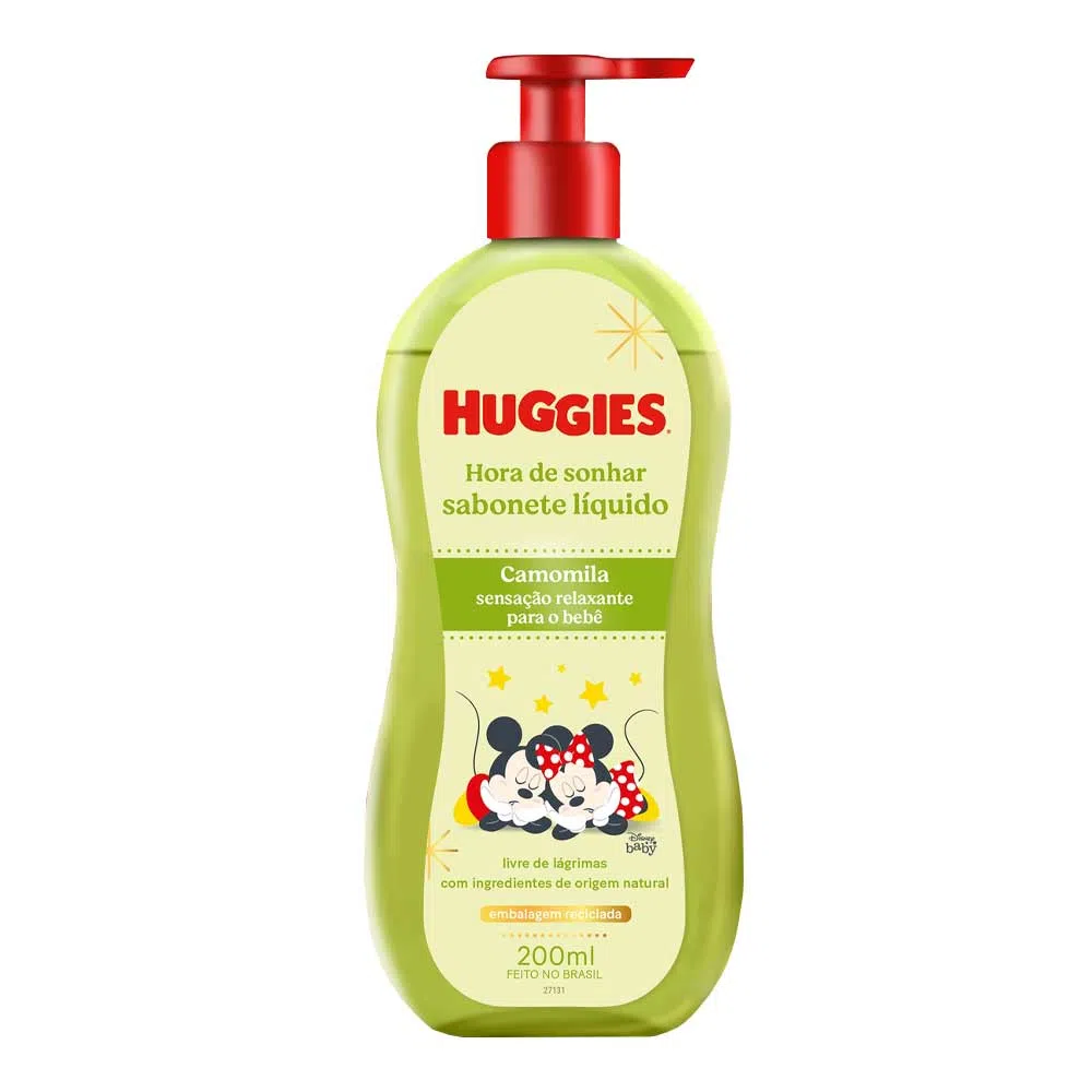 Sabonete L quido Huggies Ch de Camomila 200ml O Mundo das Fraldas