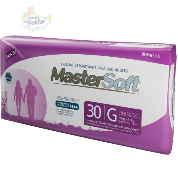 Fralda Geriátrica MasterSoft Econômico Tam. G 30 Unidades » O Mundo Das ...