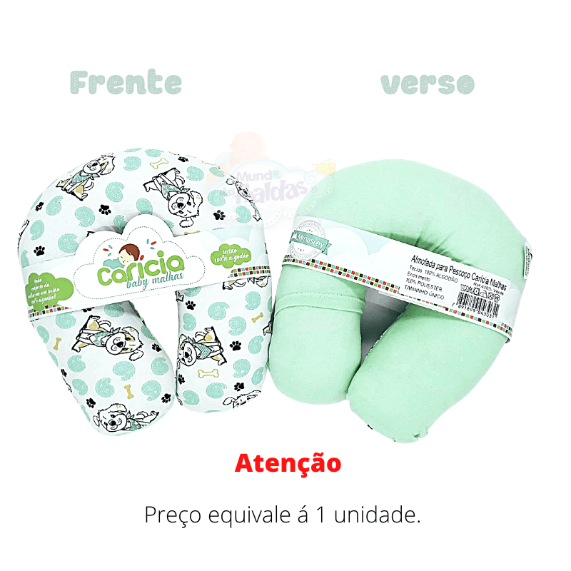 Almofada Pescoço Tam. Único Caricia Verde Ref. 4303 » O Mundo das