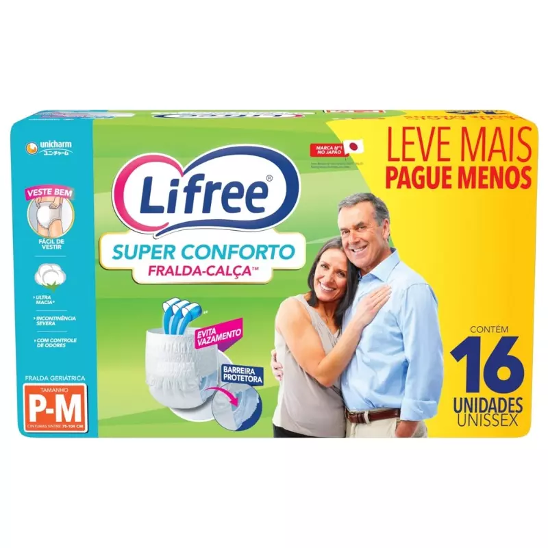 Roupa Íntima Lifree Super Conforto P/M 16 UN » O Mundo das Fraldas